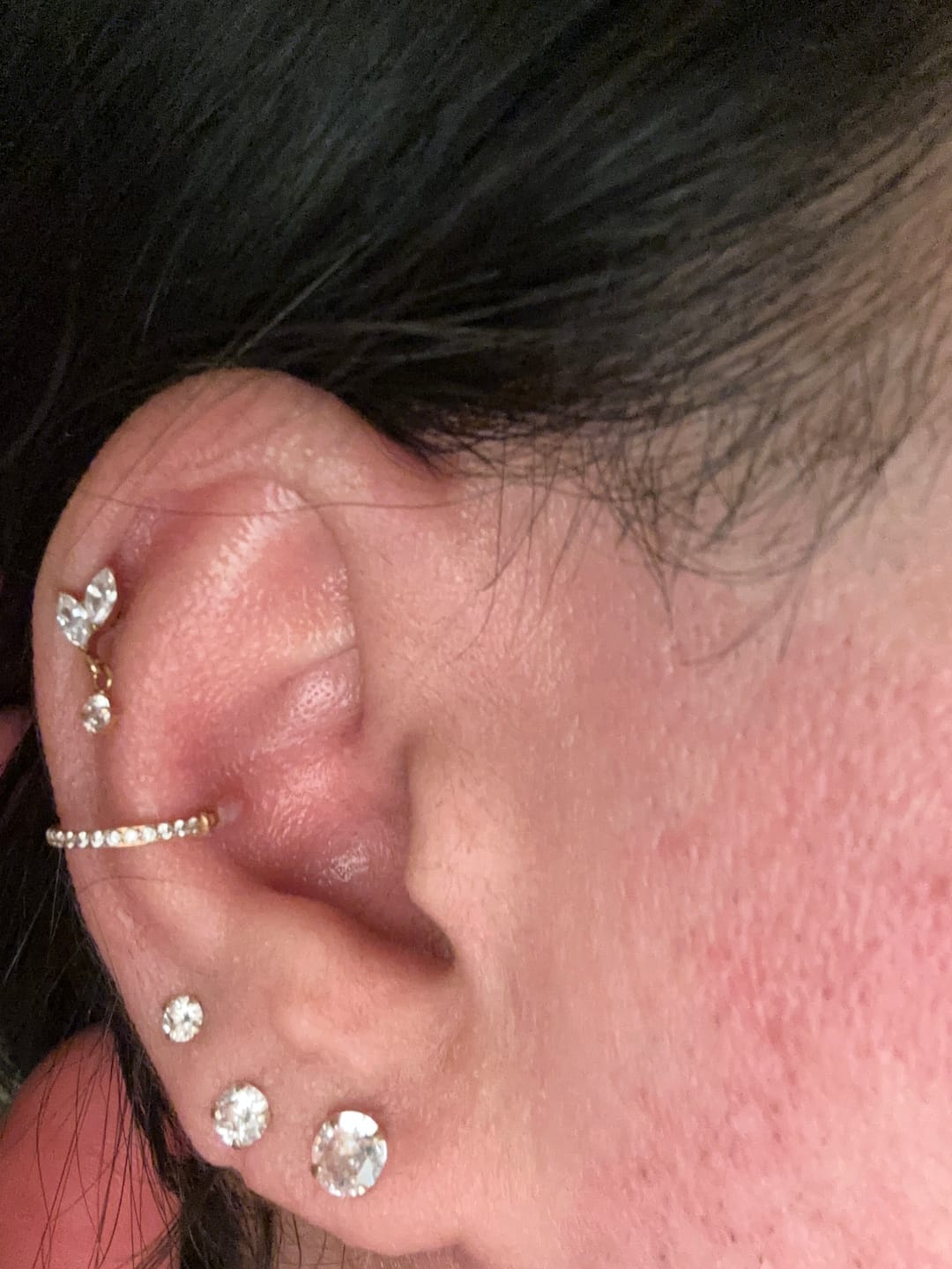 Customer photo review of Conch Clicker | Titan Piercing