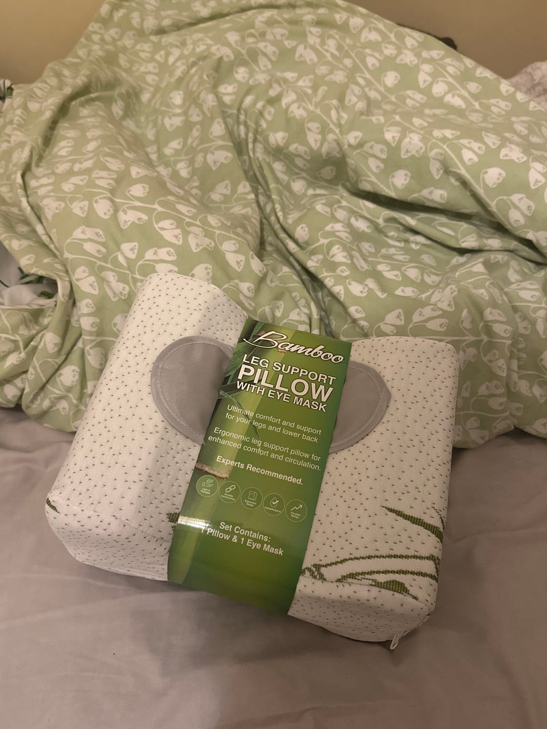 Customer photo review of Bamboo Comfort Bone Leg Support Pillow