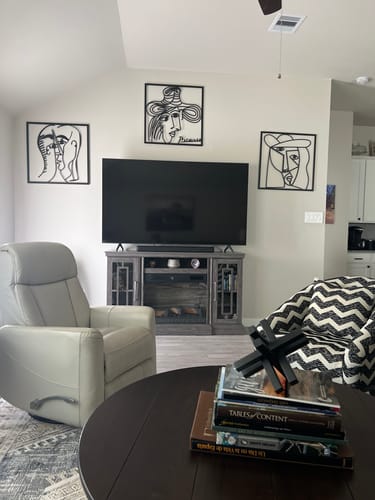 Customer photo review of Picasso Faces Metal Wall Art (Set of 3)