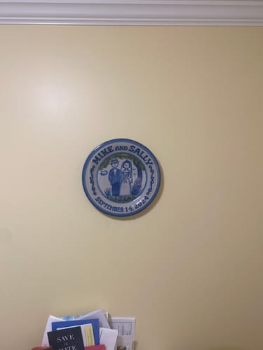 Customer photo review of Personalized Wedding Plate