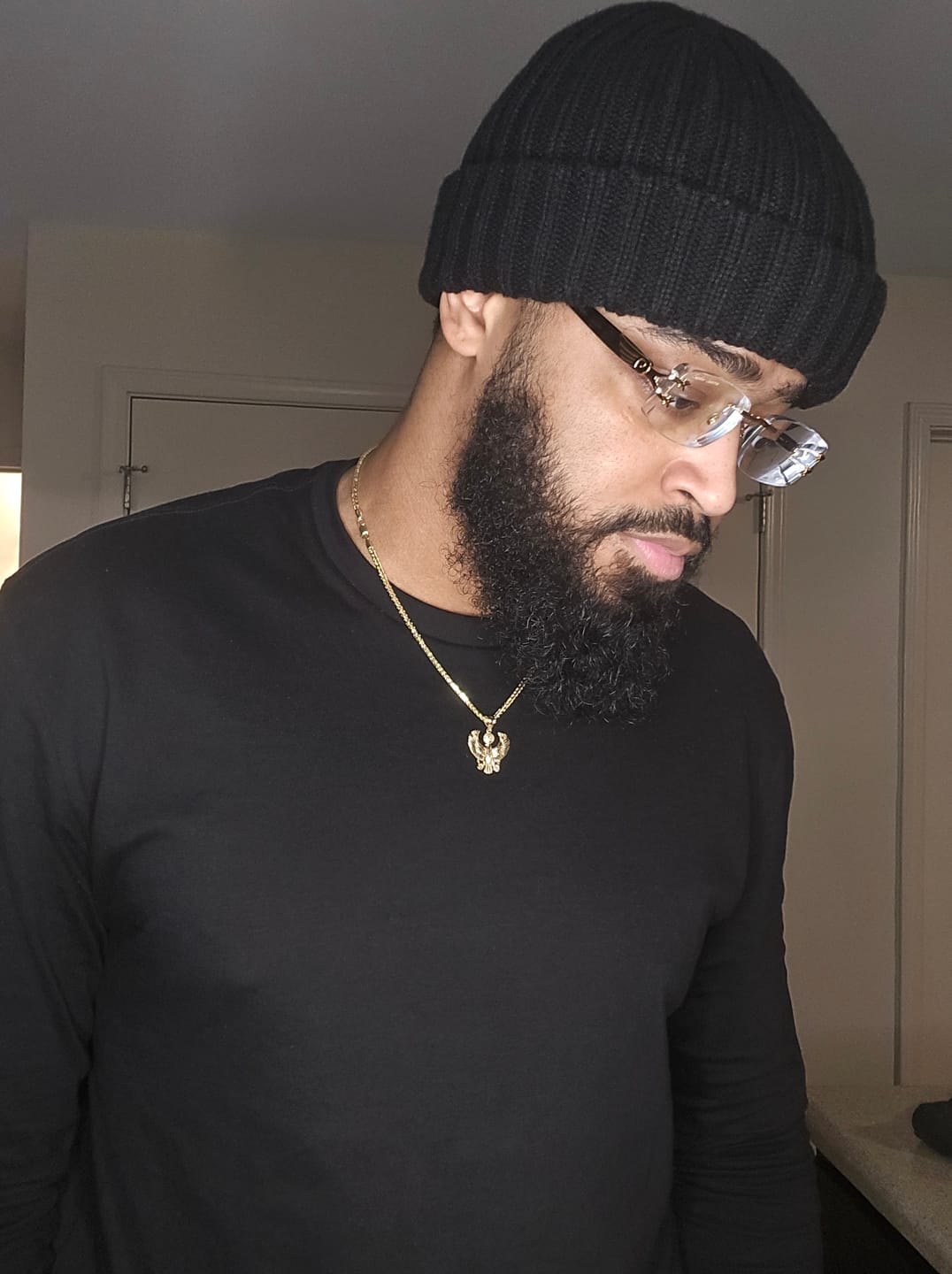 Customer photo review of 18K GOLD BLACK MARBLE
