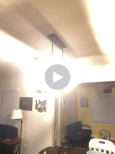Customer video review of Modern Farmhouse 5-light Kitchen Island Faux Wood Linear Chandelier Pendant