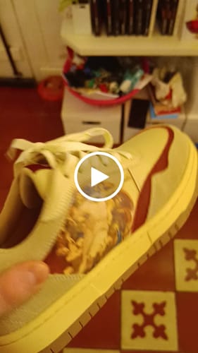 Customer video review of The Creation of Adam Sneakers