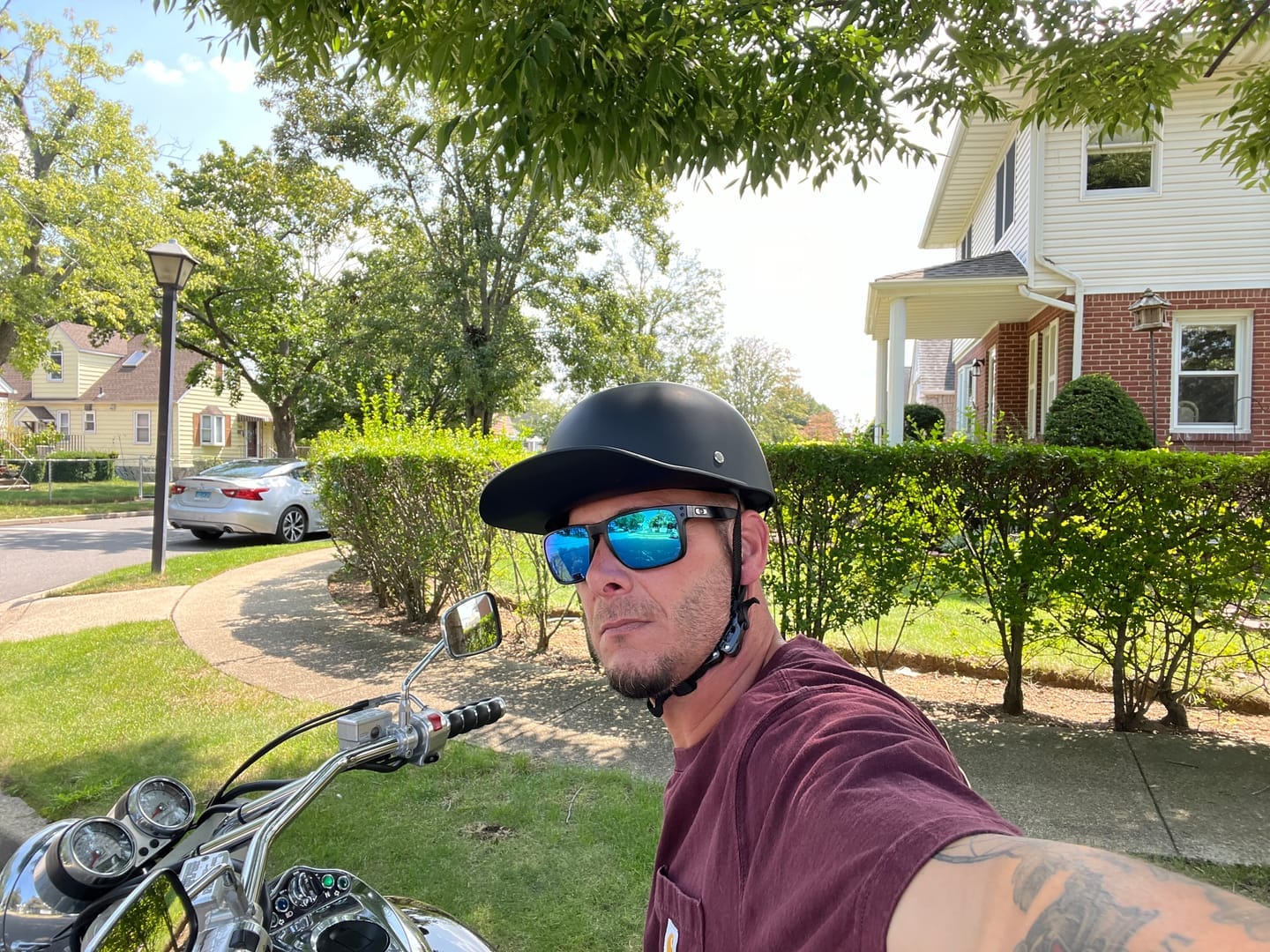 Customer photo review of Baseball Cap STYLE DOT Motorcycle Helmet