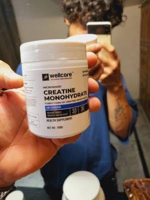 Customer photo review of Wellcore - Micronised Creatine Monohydrate (100g, 33 Servings)