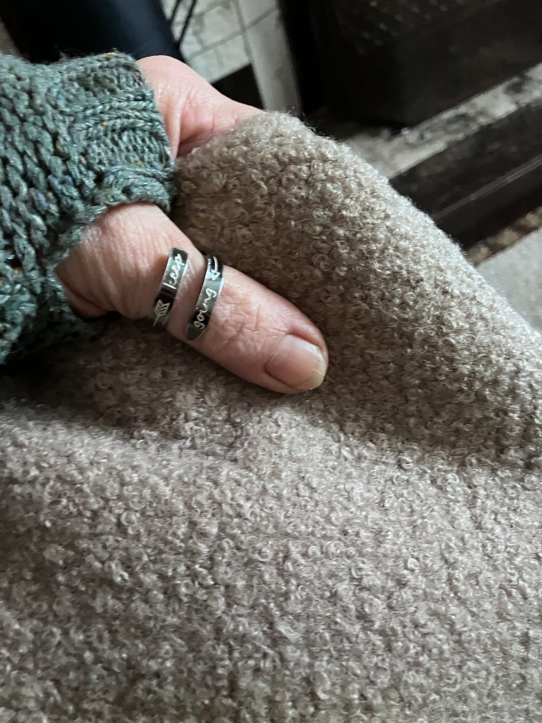 Customer photo review of Plain Boucle Fabric