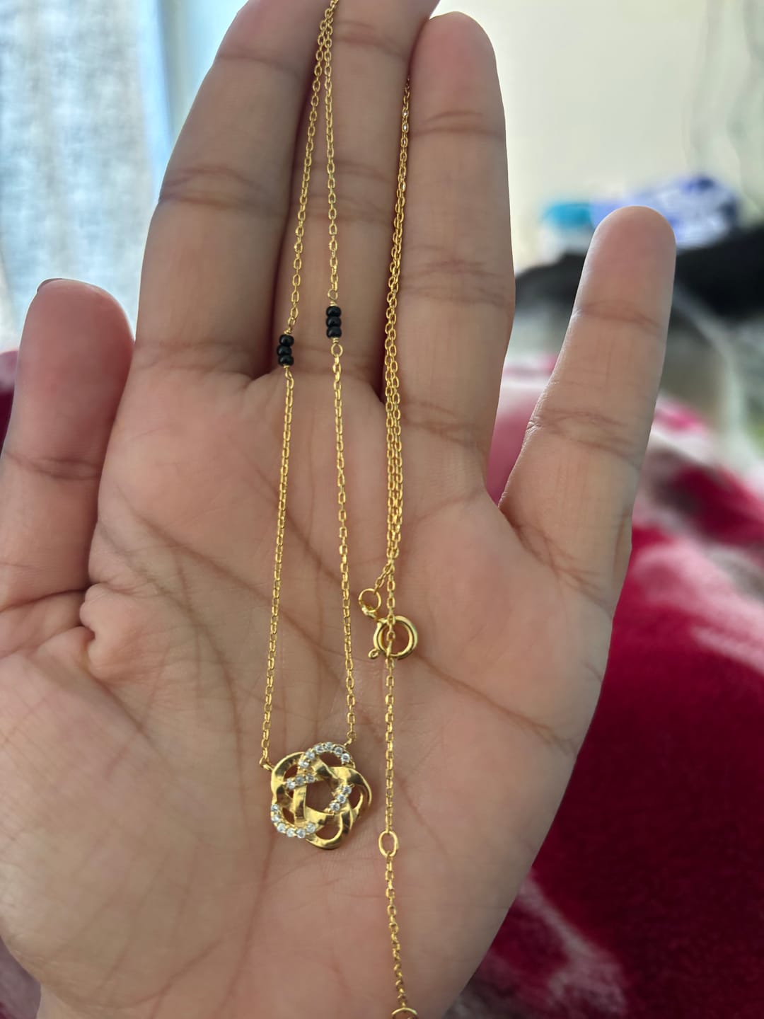 Customer photo review of Iravati Diamond Mangalsutra | BIS Hallmarked | 18k Gold Vermeil