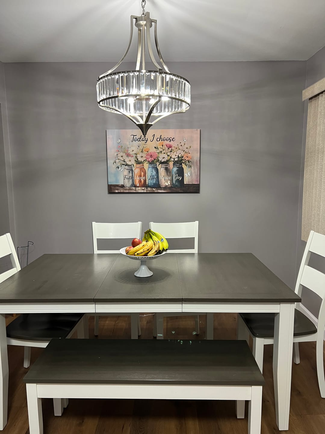 Customer photo review of Today I Choose Faith Hope Love Peace Joy, Mason Jar Flowers, Wall Art Canvas