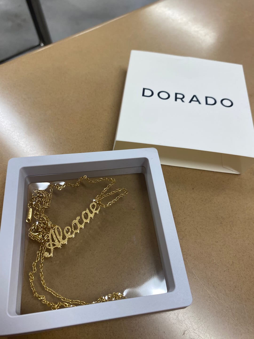 Customer photo review of Diamond Cut Name Necklace
