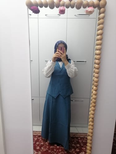 Customer photo review of Yelek Etek Takım Soft Mavi