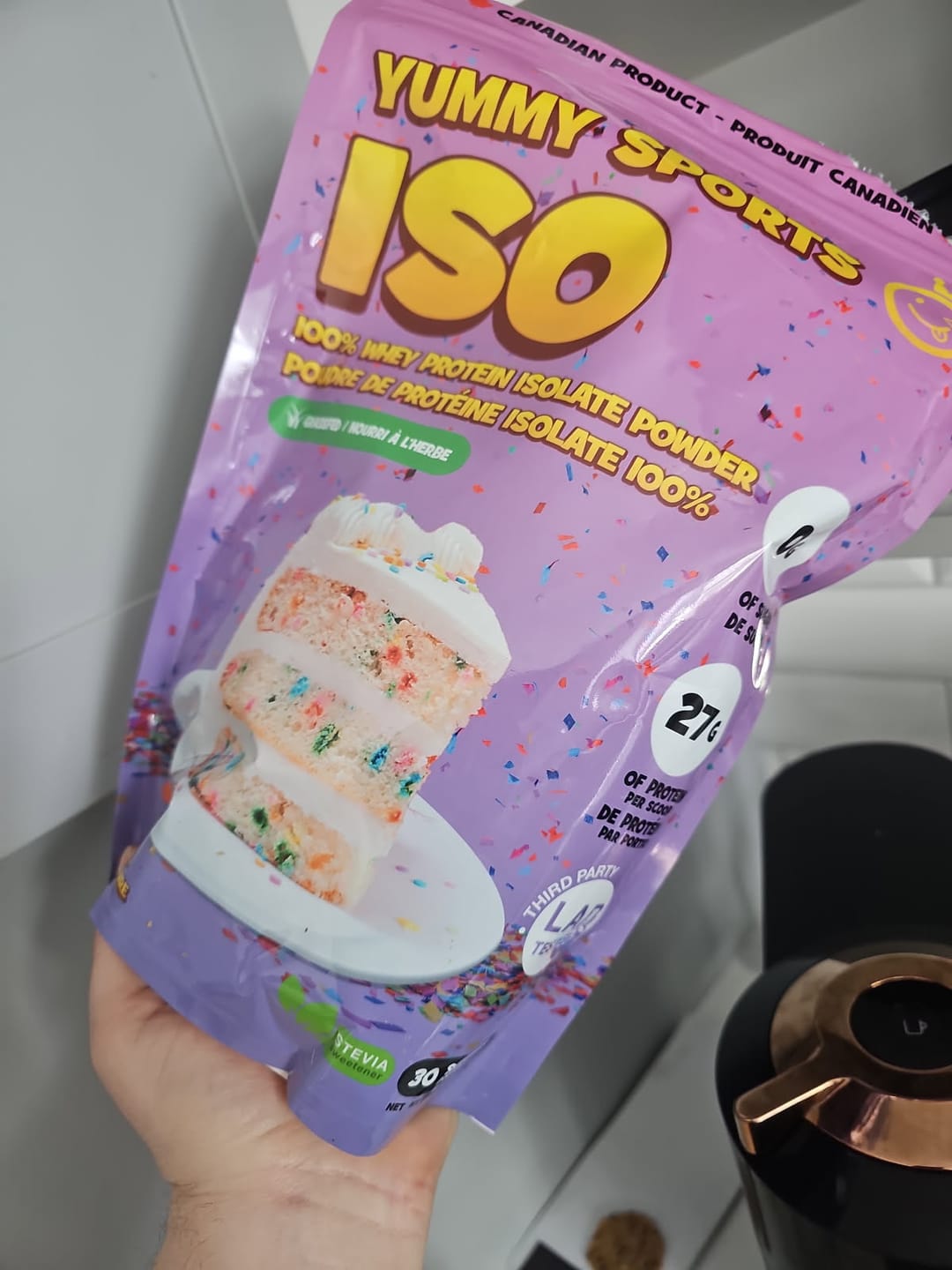 Customer photo review of Yummy Sports - ISO 100% Protéine Isolate 2lbs