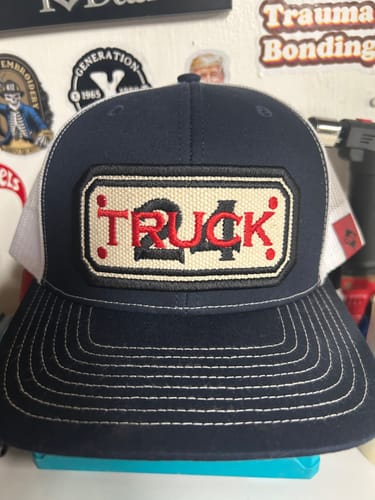 Customer photo review of SNAPBACK HOSE HAT WITH CUSTOM BACK OF HAT