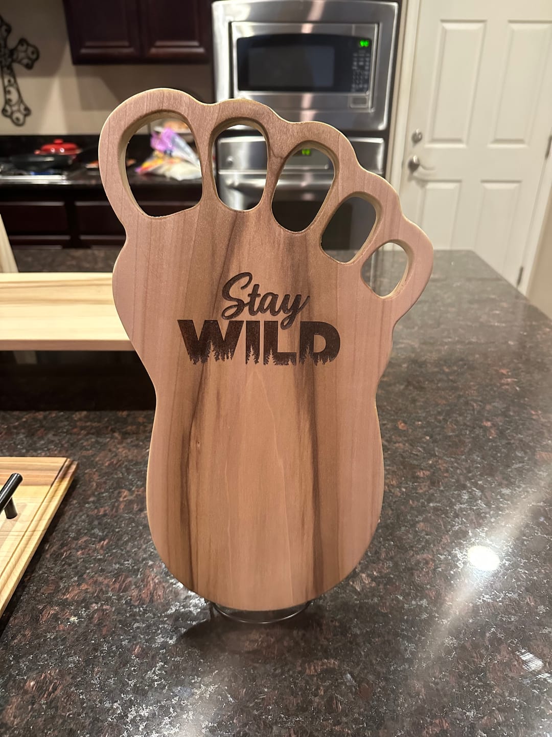 Customer photo review of 16x9.75" Bigfoot / Yeti / Sasquatch Footprint Acrylic Router Template