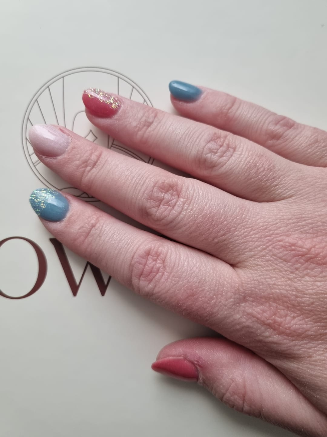 Customer photo review of Mocha Rose Dipping Powder