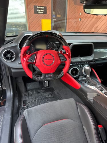 Customer photo review of [Complete/Heated] Custom Carbon Fiber Steering Wheel For 2016-2024 Chevy Camaro