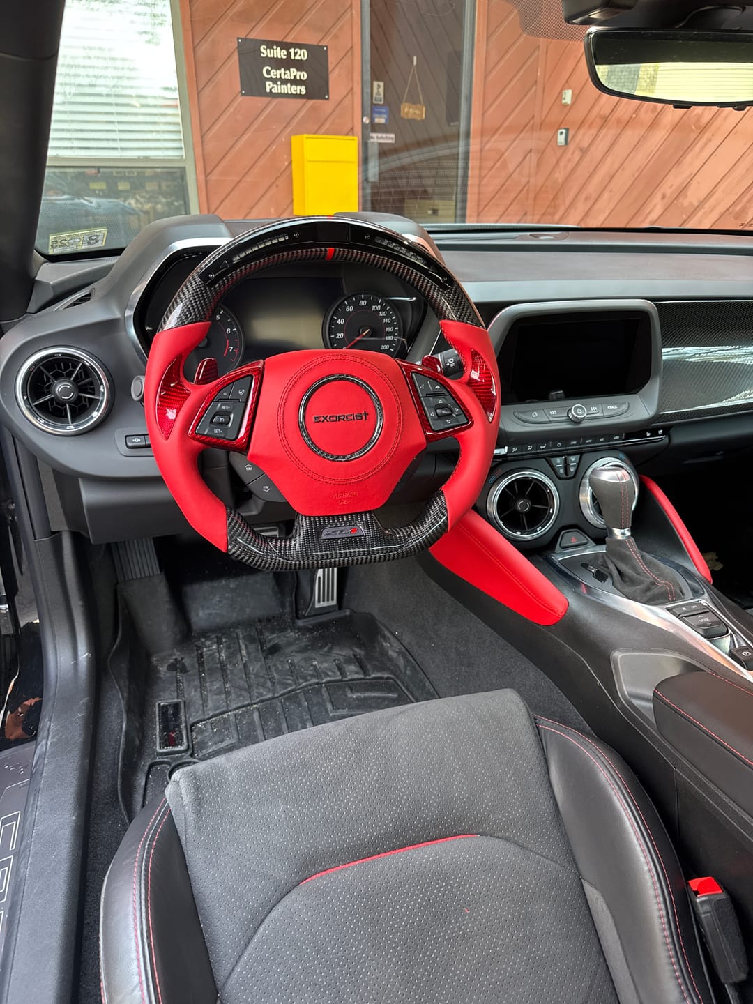 Customer photo review of [Complete/Heated] Custom Carbon Fiber Steering Wheel For 2016-2024 Chevy Camaro