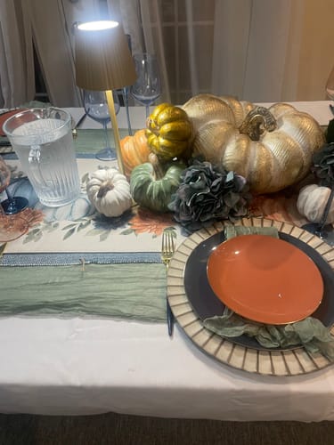 Customer photo review of Navy • Gold Plastic Cutlery Set | 32 Pieces