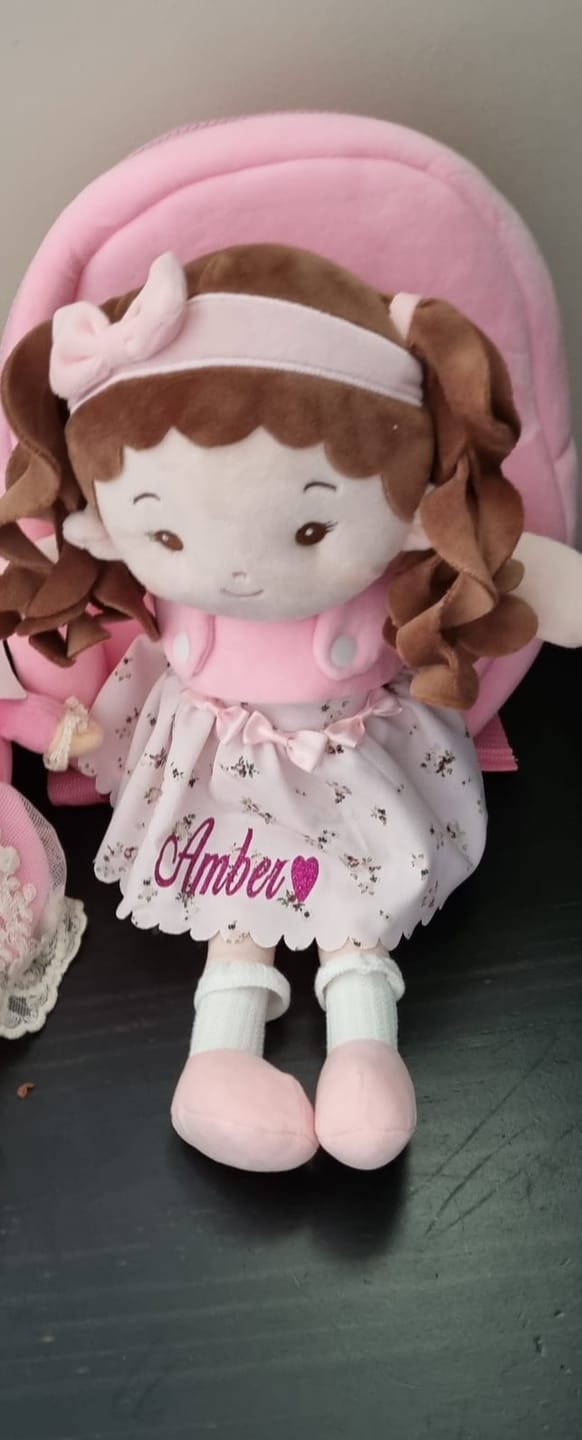 Customer photo review of Personalized Princess Breeze Doll Carrier Backpack