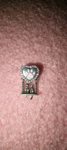 I. A. review of 925 Sterling Silver Cats on a Swing Charm image 1 out of 1
