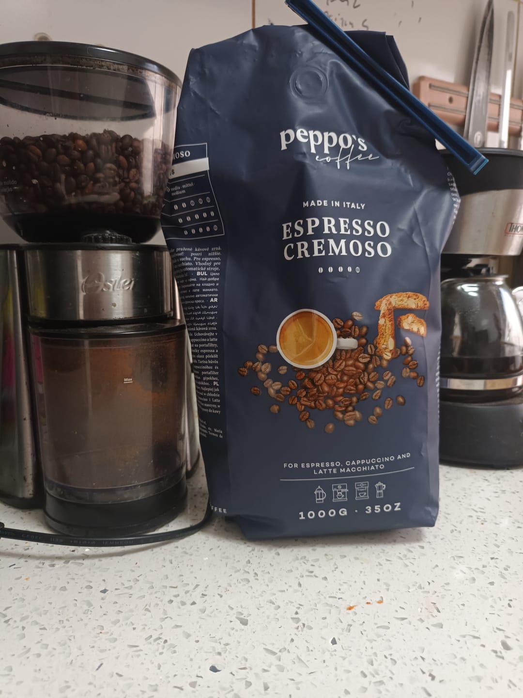 Customer photo review of Peppo's Espresso Cremoso 1kg