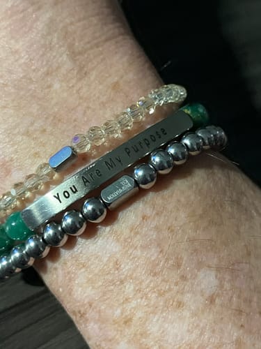 Customer photo review of CUSTOM ENGRAVED PREMADE BRACELET (POS)