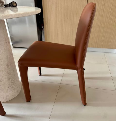Customer photo review of Clay Leather Dining Chair DC019