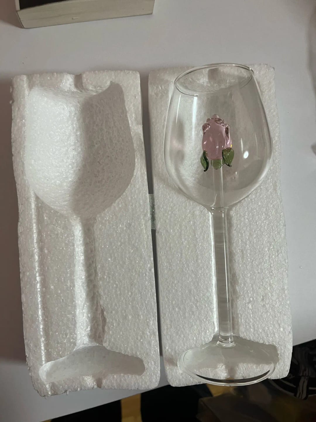 Customer photo review of Crystal Rose Champagne Glass