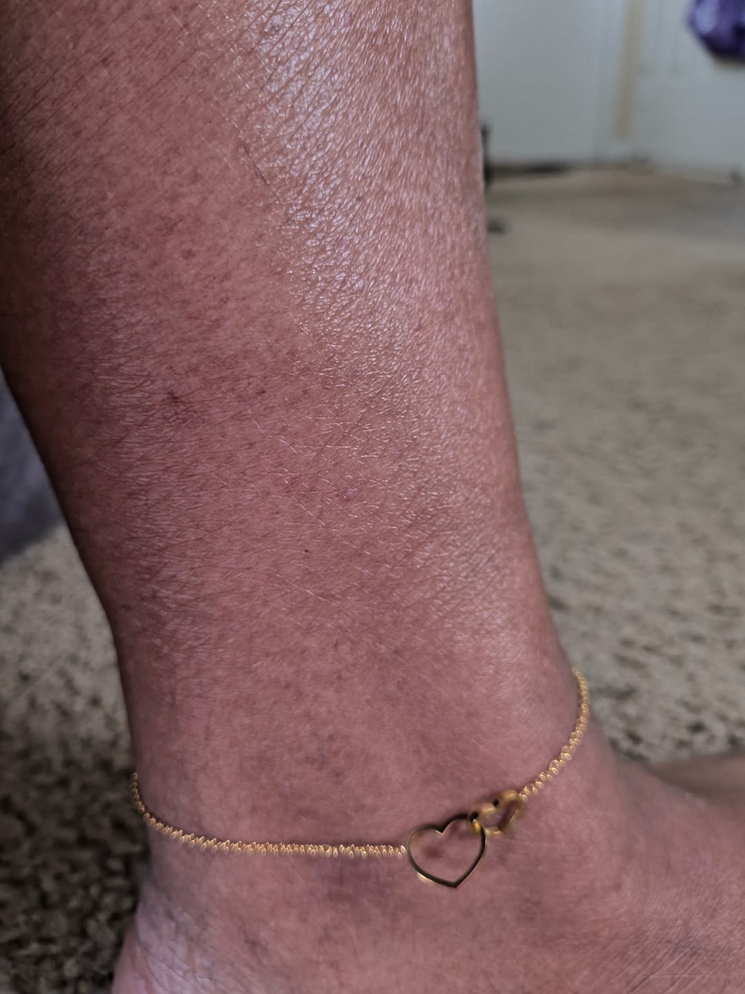 Customer photo review of Heart Link Anklet