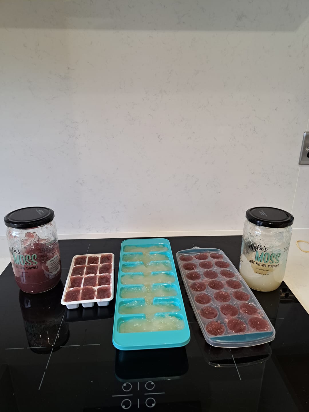 Customer photo review of Seamoss Gel Bundle - Purple & Gold (720ml each)
