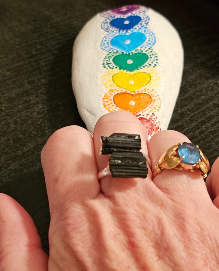 Customer photo review of Bague Tourmaline noire brute