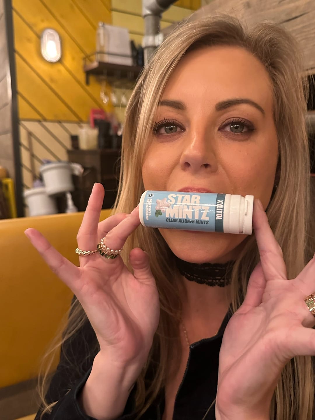 Customer photo review of StarMintz Clear Aligner Mints