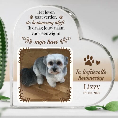 Customer photo review of De herinnering blijft - Gepersonaliseerd glazen hart