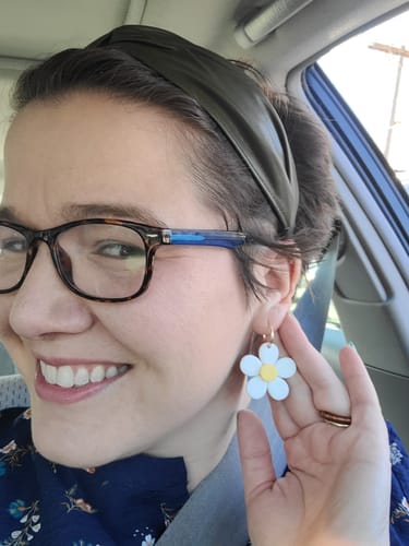 Customer photo review of Daisy Floral Hoops - White