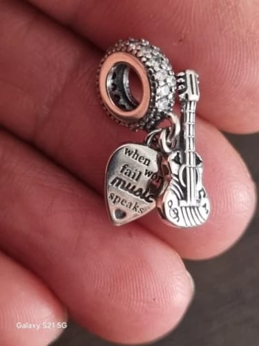 H. E. review of 925 Sterling Silver Guitar & Music Charm image 1 out of 1