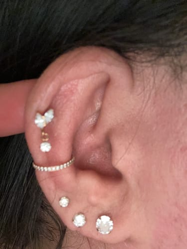 Customer photo review of Fleur Piercing | Titan