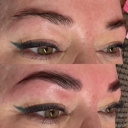 Customer photo review of (NEW) Cysteamine Brow & Lash Lamination Kit - 1,2 & 3 Steps - 3 x 15ml Tubes