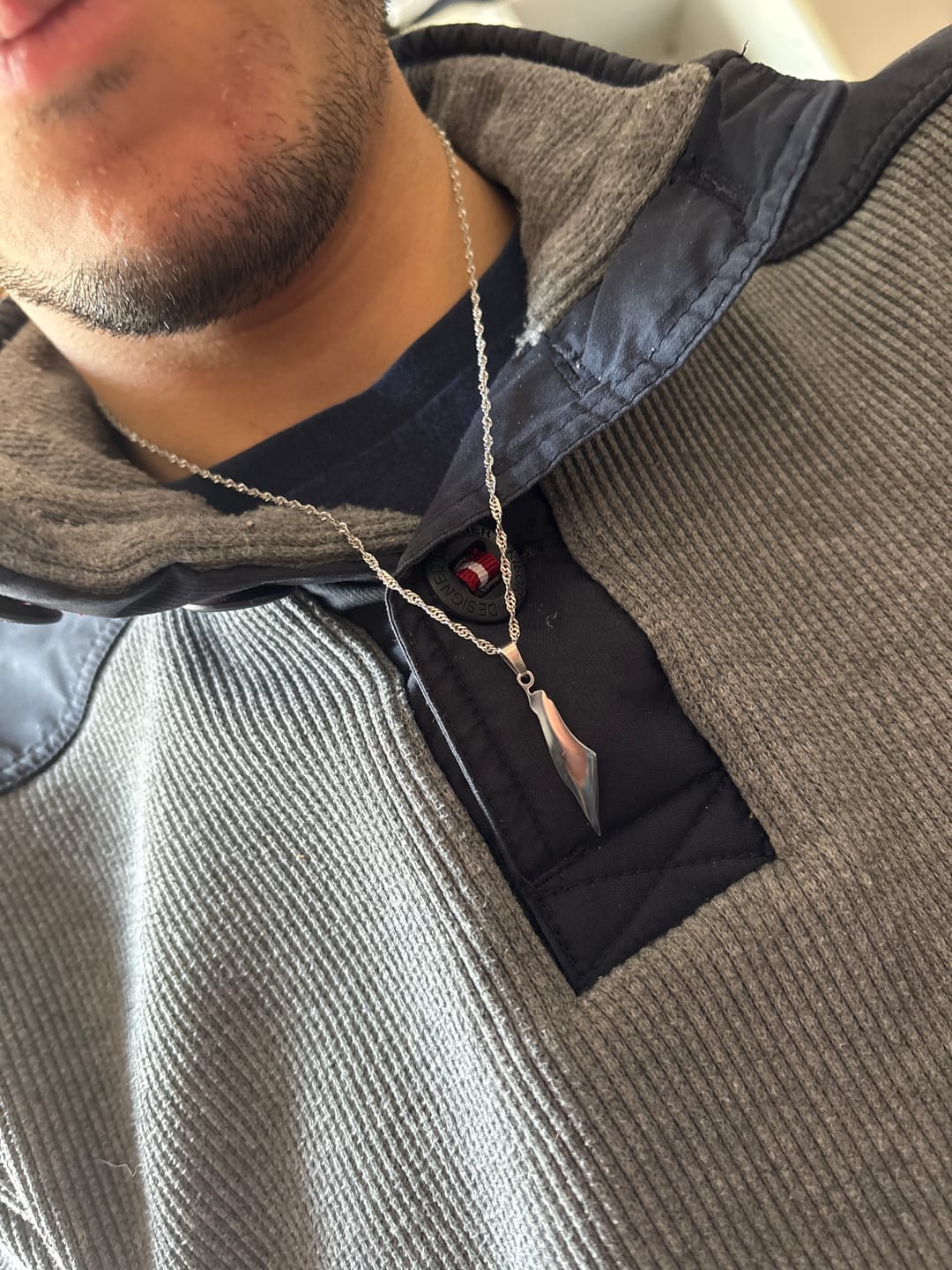 Customer photo review of Palestine Pride Map Necklace