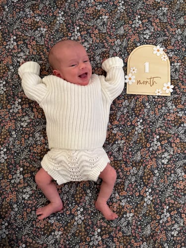 Customer photo review of Bea Swaddle Blanket
