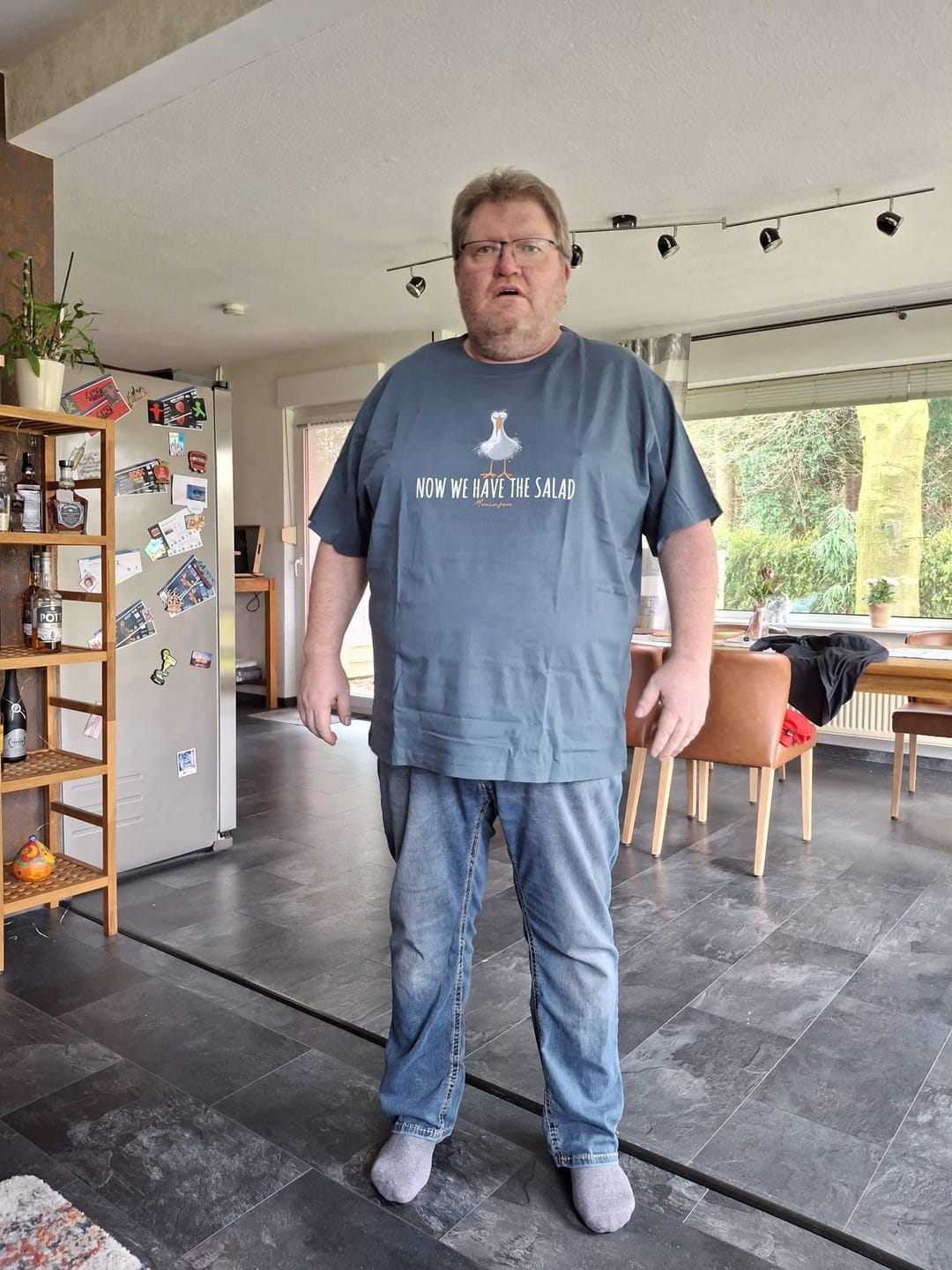 Customer photo review of Now we have the Salad · Unisex Premium Bio T-Shirt