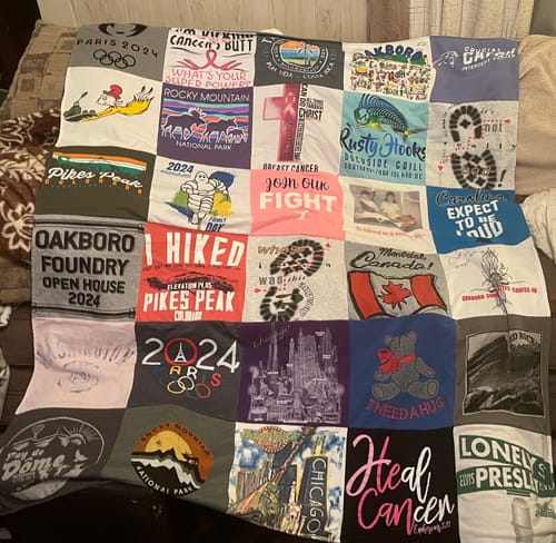 T-shirt quilt from university of notre dame by Christy from NC