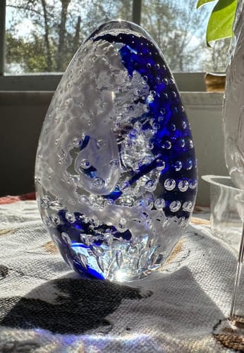 Customer photo review of Glimmer Egg with Cremation Ash