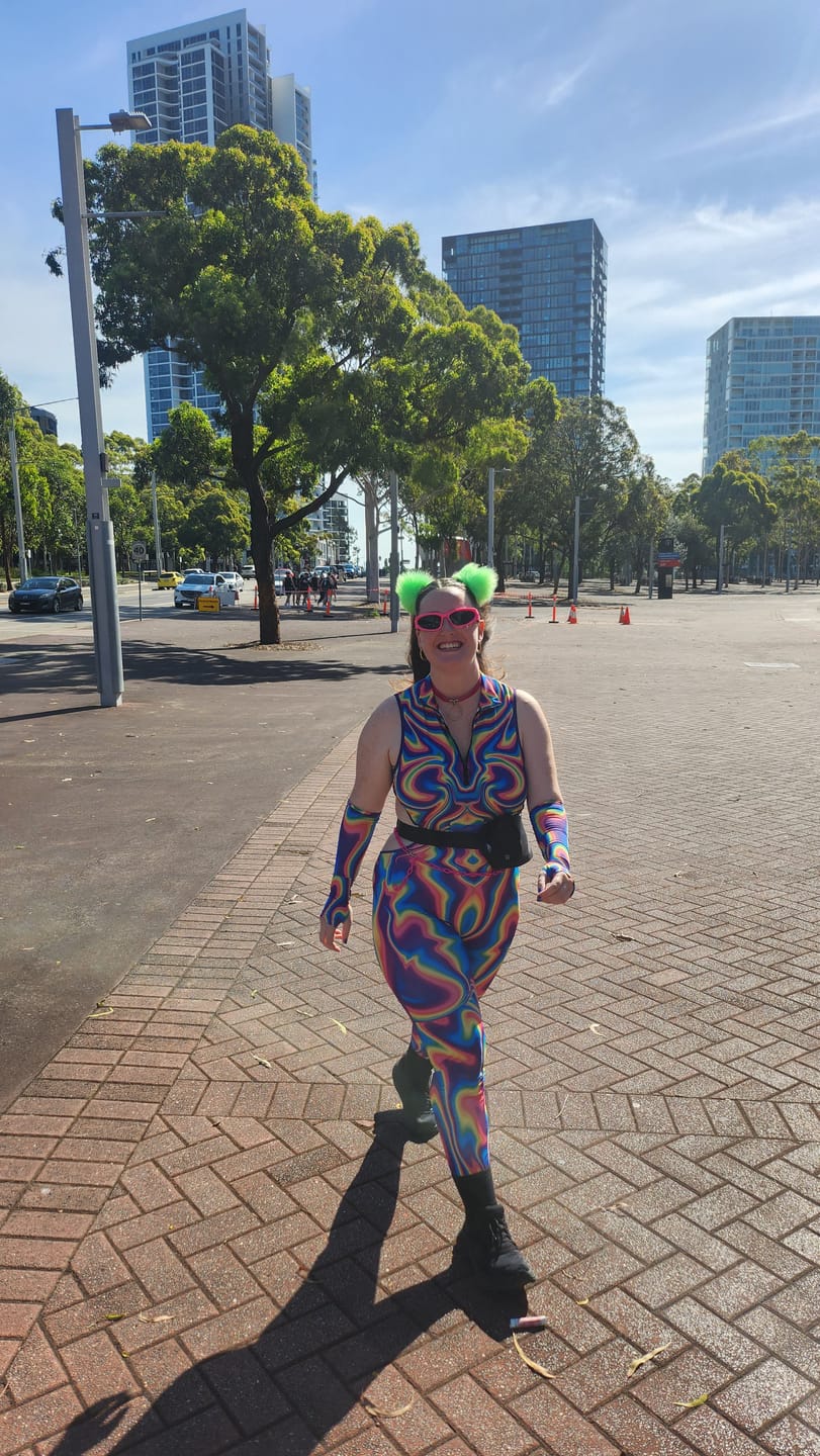 Customer photo review of Electric Feel Cut Out Catsuit