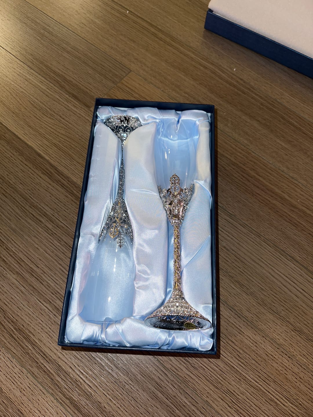 Customer photo review of Princess Rhinestone Champagne Glass