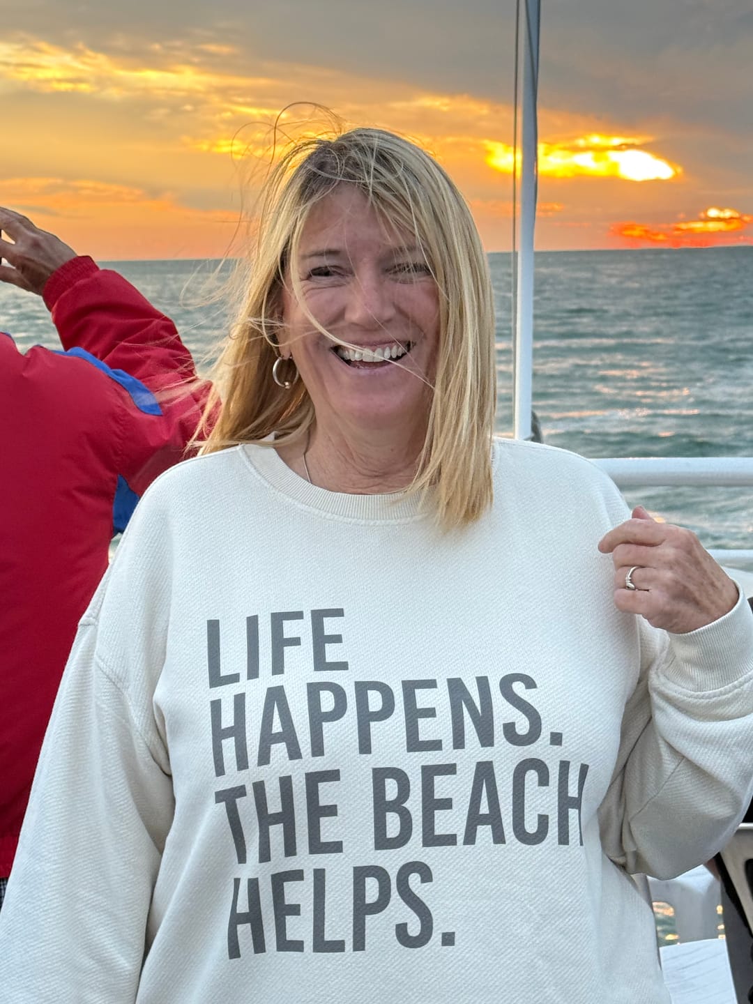 Customer photo review of Life Happens. The Beach Helps.