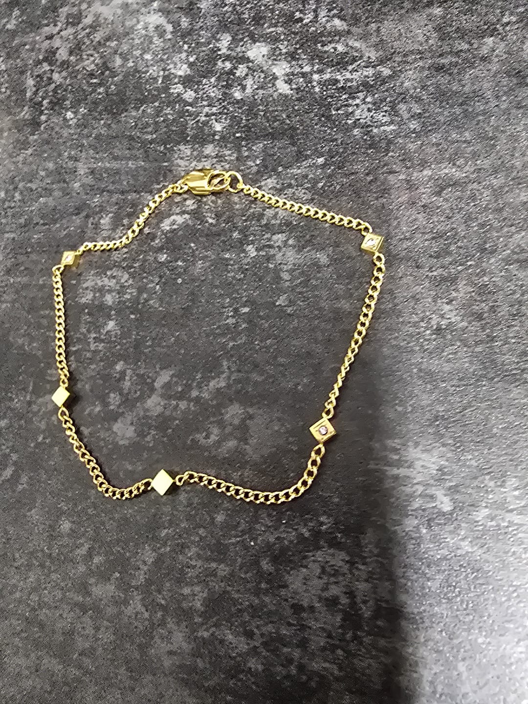 Customer photo review of Crystal Chain Anklet