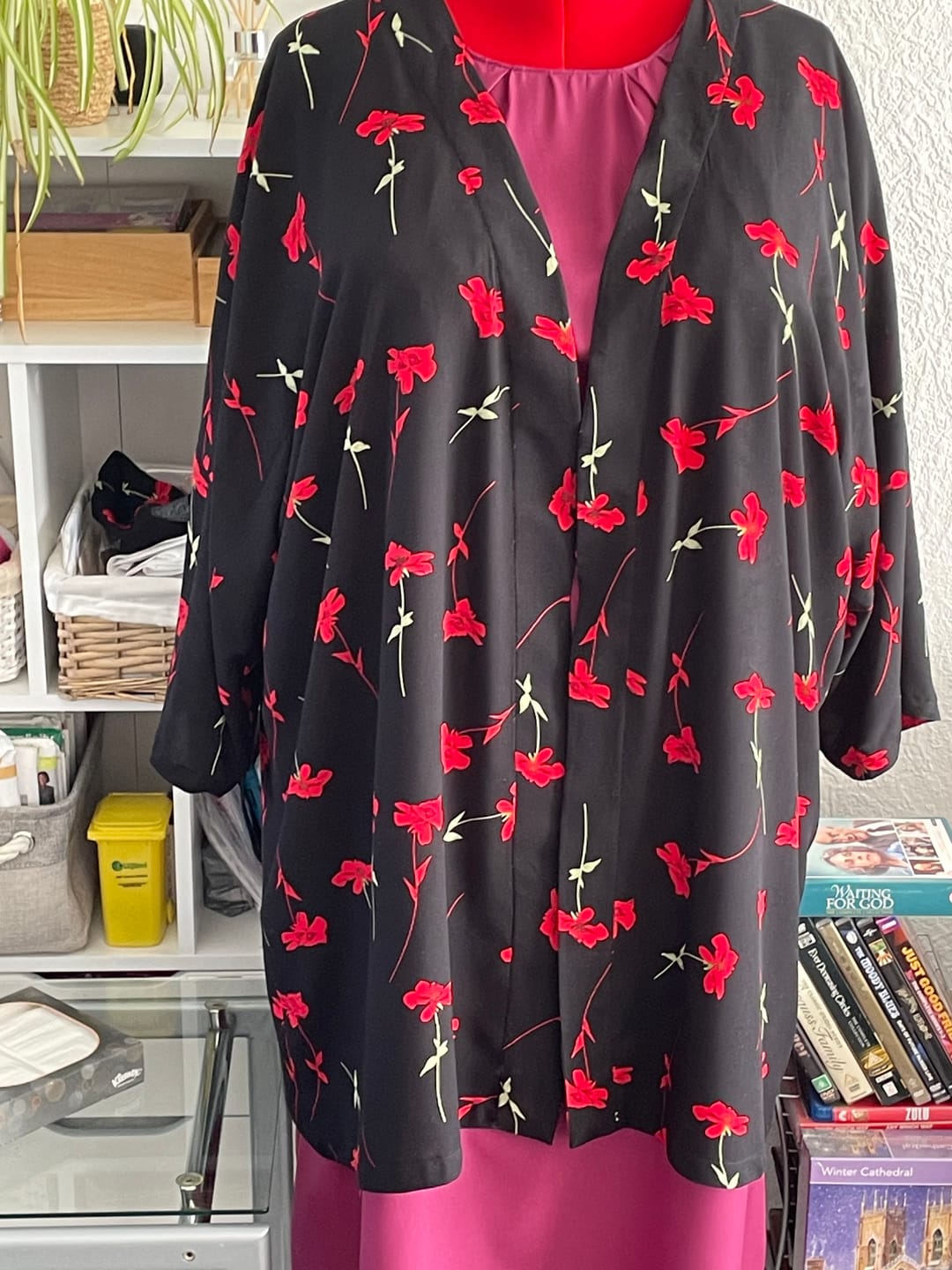 Customer photo review of Falling Flowers Viscose Challis Fabric
