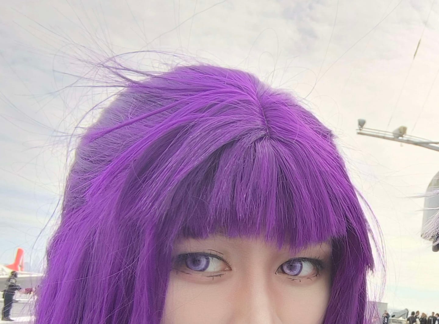 Customer photo review of Cosplay KOI Purple Colored Contact Lenses