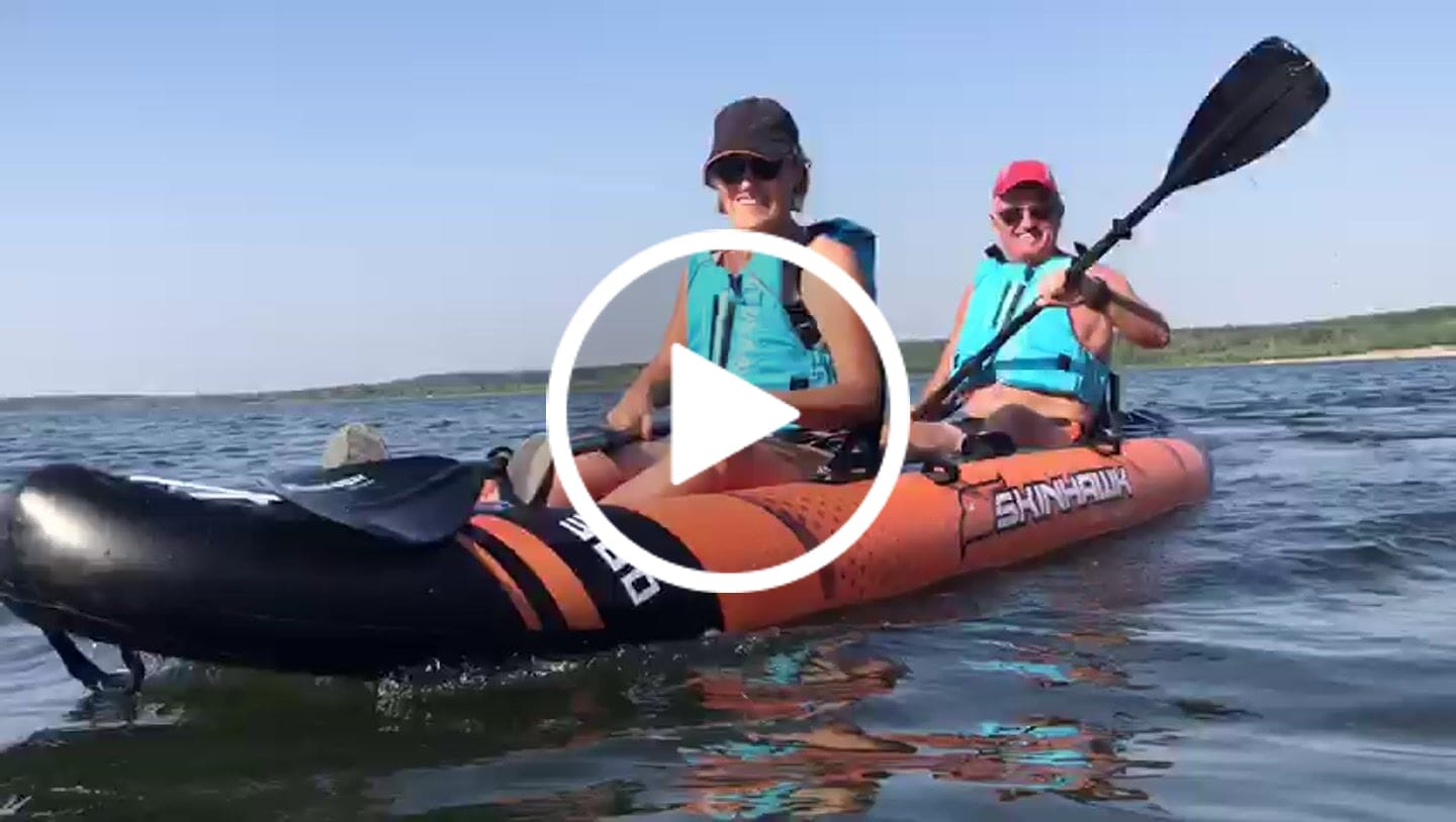 Customer video review of SKINHAWK EXCLUSIV ZWEIER KAJAK 380CM X 96CM ORANGE