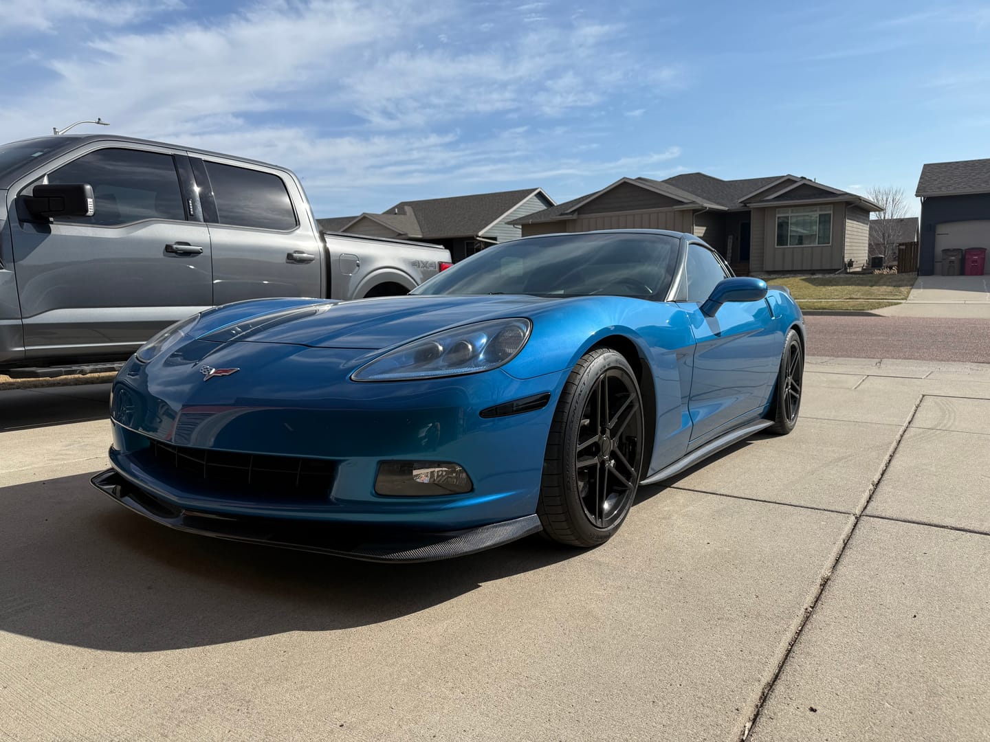 Customer photo review of Corvette C6 Base Model Extended Front Splitter Lip & Side Skirts Rocker Panels