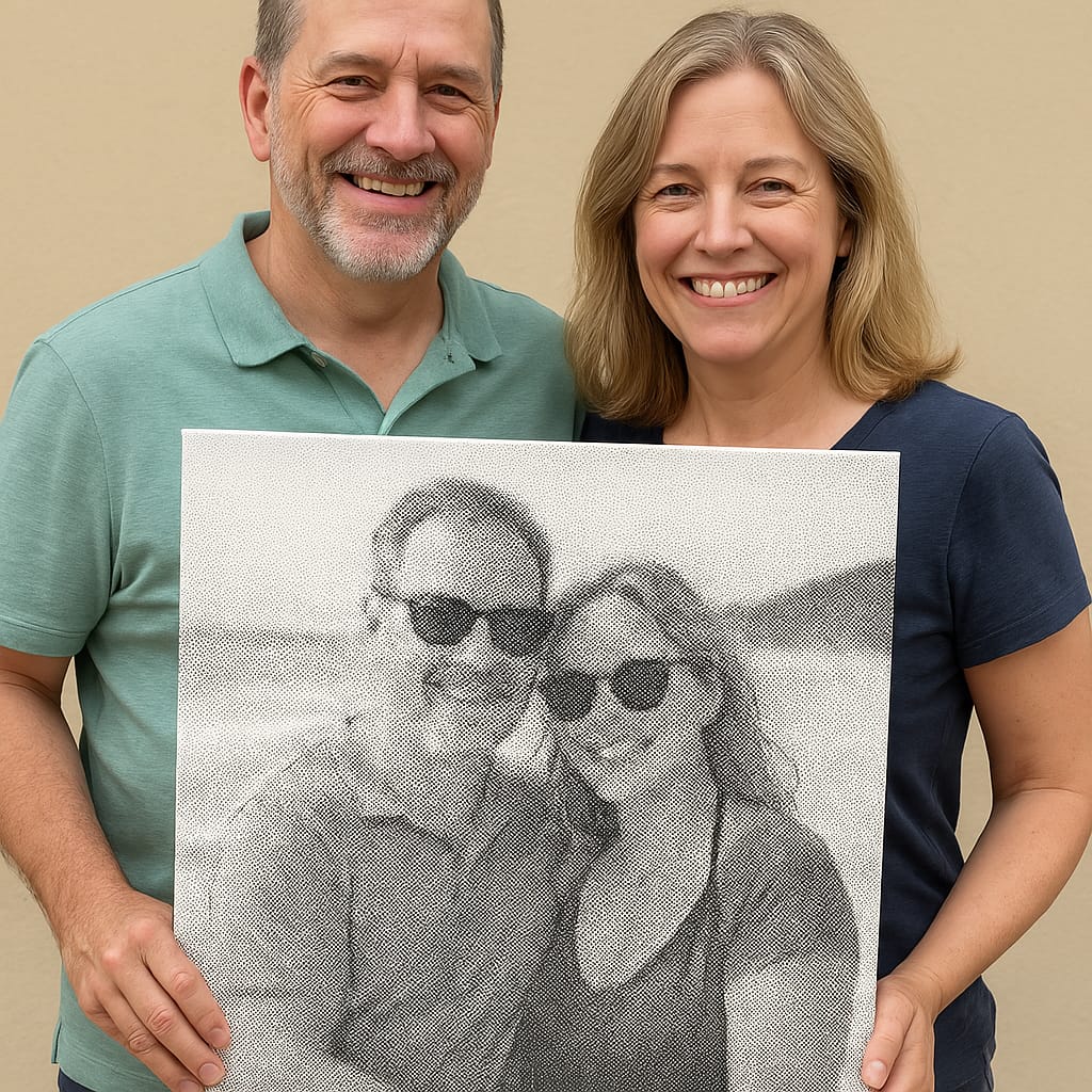 Customer photo review of Custom Photo Dot Painting Kit